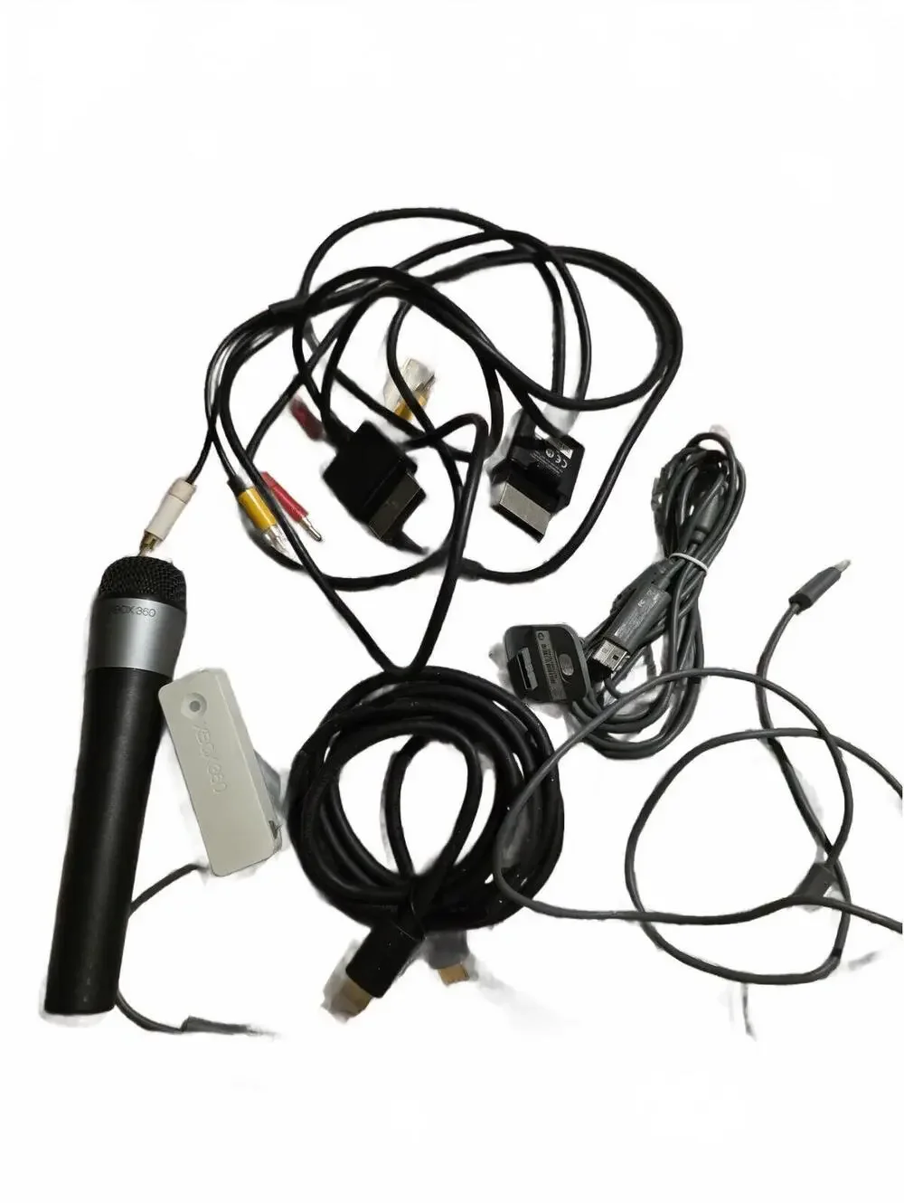 Xbox 360 Lot Microphone + Networking Adapter + AV & Charge Cords